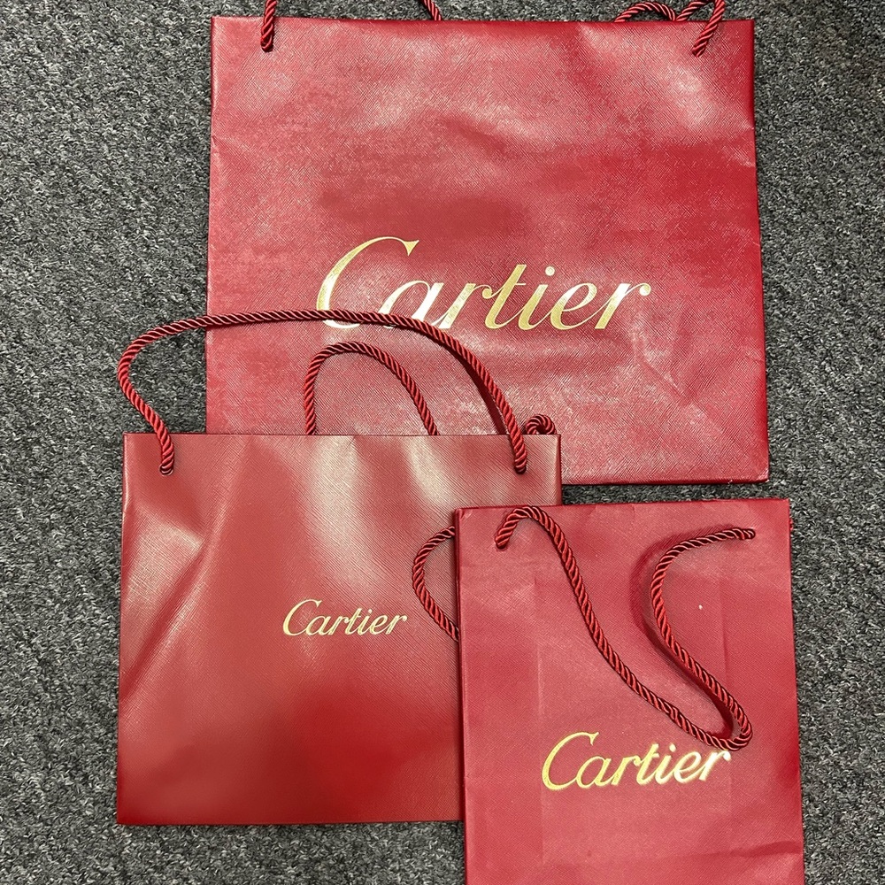 Cartier Shopping Bags bundle of 3 bags